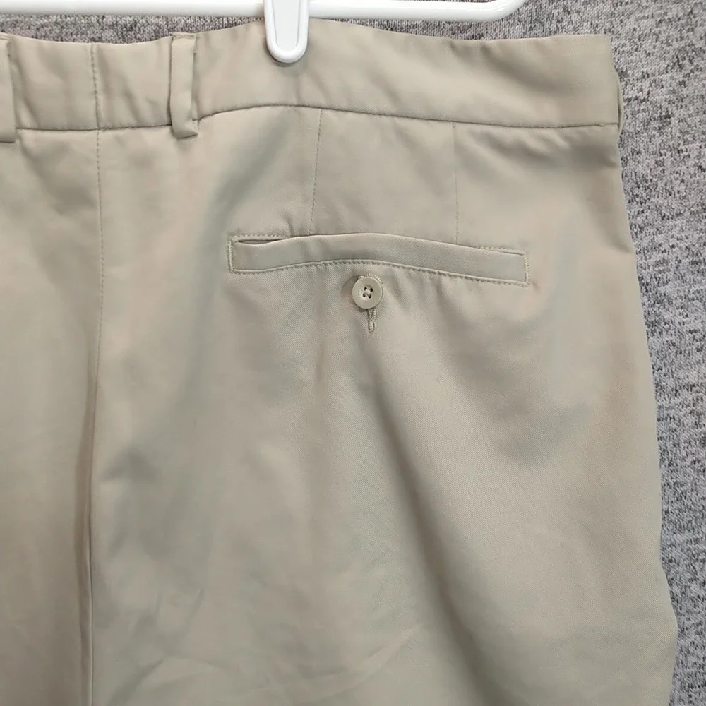 Tommy Armour Mens Tan Khaki Pleated Golf Shorts Size 40 Polyester Performance